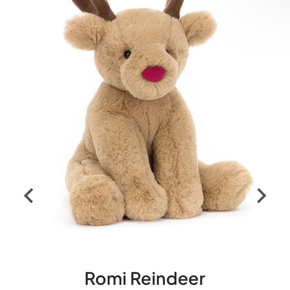 Plush Reindeer Toy with Antlers